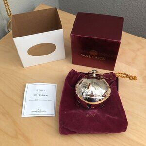 Wallace Silversmiths 2003 Silver Sleigh Bell - 33rd Annual Limited Edition